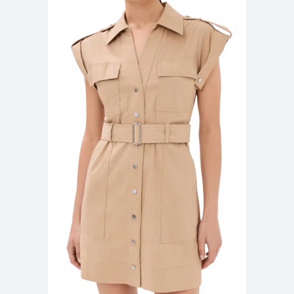 A.L.C Ava Tan Button-Up Dress size 10
